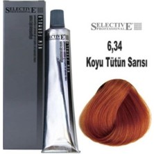 Selective Professional Tüp Saç Boyası 6.34 Koyu Tütün Sarısı 60 Ml