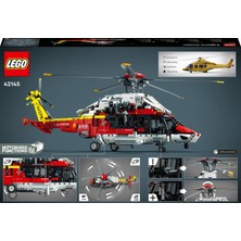 LEGO Technic Airbus H175 Kurtarma Helikopteri 42145 - 11 Yaş ve Üzeri Çocuklara Helikopterin Nasıl Çalıştığını Öğreten Oyuncak Yapım Seti (2001 Parça)