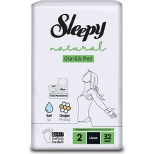 Sleepy Natural Ultra Hassas Günlük Ped Uzun 32 Adet Ped