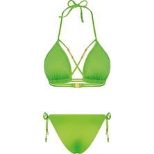 Bonesta Swimwear Biyeli Üçgen Yeşil Bikini Takımı