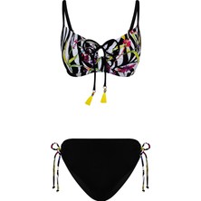 Bonesta Swimwear Renkli Çiçek Desenli Bikini Takımı