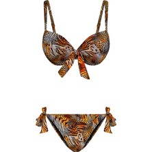 Bonesta Swimwear Önü Bağcıklı Balenli Bikini Takımı