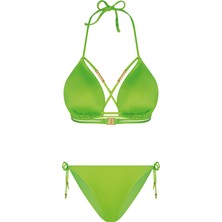 Bonesta Swimwear Biyeli Üçgen Yeşil Bikini Takımı