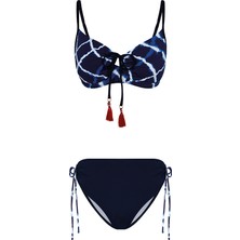 Bonesta Swimwear Batik Desenli Balenli Bikini Takımı