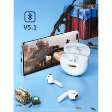 Wekome V52 Bluetooth 5.1-13MM Dinamik Sürücü-Enc Aı Mikrofon-Kablosuz Kulaklık Android-Ios Uyumlu-Beyaz