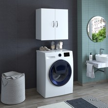 Banos Roomart Cu2 Çok Amaçlı Çamaşır Makinesi Üst Banyo Dolabı - Beyaz