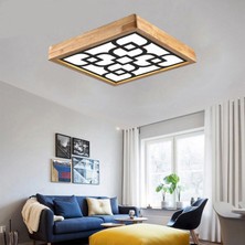 Wood Design World Ahşap Çerçeve Tavan LED Aydınlatma( 60X60CM)
