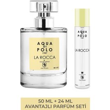 Aqua Di Polo 1987 La Rocca 24 ml ve La Rocca 50ML Edp  Kadın Parfümü 2'li Parfüm Seti