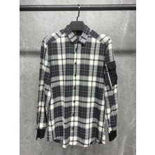 Ayakuydur Erkek Siyah Kareli Cep Detaylı Gömlek