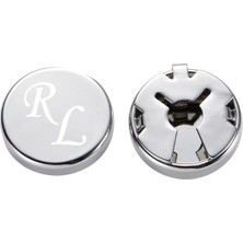 Hediye Shop Kişiye Özel Çift Harfli Gümüş Kaplama Kol Düğmesi / Düğmeli Gömlek Için