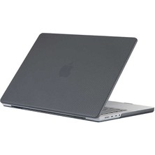 Vendas Apple Macbook 14.2' 2021 A2442 Uyumlu Msoft Carbon Fiber Tasarımlı Koruyucu Kapak