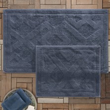 Yataş Milo Banyo Paspası Seti - Indigo