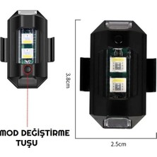 Hubstein 7 Renk Çakarlı Çarpışma Önleyici Drone Bisiklet Motorsiklet Uyarı Ikaz Ledi