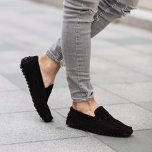 Sail Laker's - Siyah Süet Deri Erkek Loafer Ayakkabı 101-6055-11169