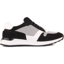 Saillaker’s - Siyah Süet Deri, Beyaz Deri Bağcıklı Erkek Sneaker