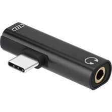 Type C To 3.5mm Stereo Kulaklık Aux Şarj Çevirici Dönüştürücü Adaptör