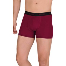 Pemilo 3 Adet Erkek 440676 Modal Likralı Esnek Erkek Boxer Bordo