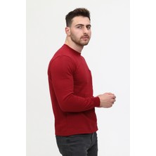 Mualta Mualta-Bisiklet Yaka Bordo 20/10 Iki Iplik Kışlık Iş Sweatshirt