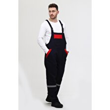 Mualta - Bahçıvan Tulumu 16/12 Lacivert Gabardin Askılı Tulum