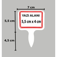 Pvc Yaz-Sil Tatlıcı Baharat Kuruyemişci Mini Tutar Etiketi 20 Li Pk