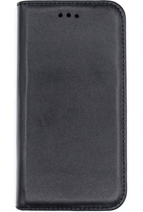 Teleplus iPhone 14 Pro Max Kılıf Hakiki Deri Standlı Mıknatıslı Cüzdan Siyah