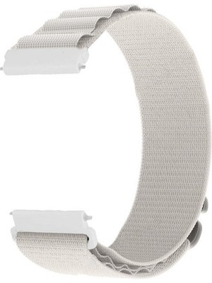 Dlrcase Huawei Watch 3 Pro Elite Kordon Ayarlanabilir Kademeli Naylon HS25 Bej