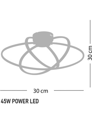 Lamore Home Seher Günışığı Ledli 3'lü Beyaz Plafonyer Avize