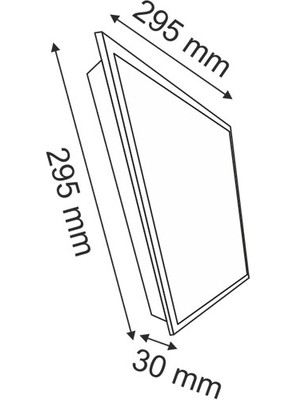 Helios 20 Watt 30X30 Sıva Altı Clip In Kasa Beyaz Işık LED Panel