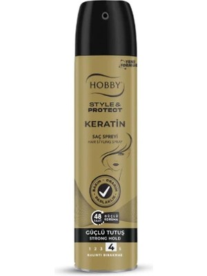 Hobby Keratin Saç Spreyi Güçlü Tutuş 250 ml Saçları Şekillendirmek İçin