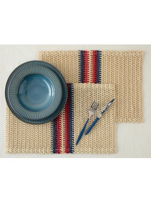 English Home Softy Braid Kağıt 2'li Amerikan Servis 30 x 47 cm Kırmızı