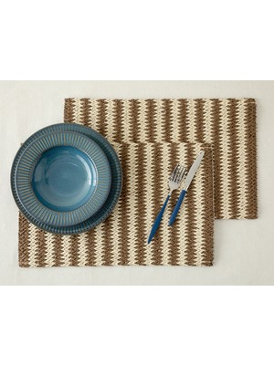 English Home Braiding Kağıt 2'li Amerikan Servis 30 x 47 cm Kahve