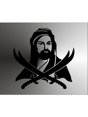 Oto Sticker Oto Hazreti Hz. Ali Zülfikar Kılıcı Araba Stickeri 19x19CM