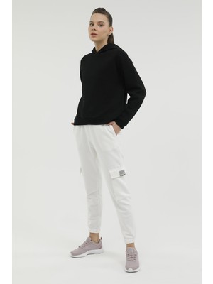 Kinetix W-SDK240 Rachel Back Prın Siyah Kadın Sweatshirt