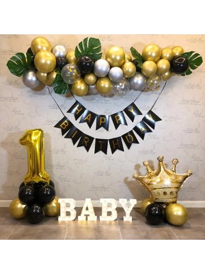 Çıtı Pıtı Store Kral Taçlı 1 Yaş Happy Bırthday Doğum Günü Seti