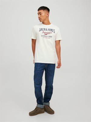 Jack & Jones Jjelogo Tee Ss O-Neck 2 Col AW22 Sn Cloud