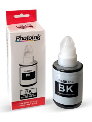 Photoink Canon Gı 490 Bk Uyumlu 135 ml Siyah Photoınk Plus Mürekkep - Özel Kutulu Ambalajında - Canon G1400/G1410/G2400/G2410/G2411/G3400/G3411/G4400