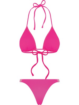 Bonesta Swimwear Üçgen Fuşya Bikini Takımı