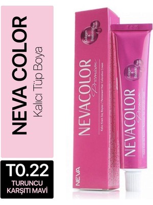 Neva Color Tüp Saç Boyası T0.22 Turuncu Karşıtı Mavi 50 ml