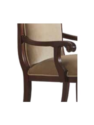 Bengi Ticaret Sandalye ZUS163 Kolçak Model Kayın Retro Ayak Ceviz Renk Baby Face Kumaş El Yapım 198738