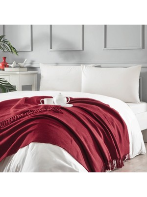 Linens Remedy Akrilik Throw Kırmızı