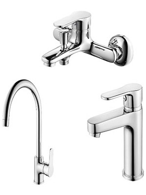 Qua Fiora Lavabo Eviye Banyo Bataryası 3'lü Set