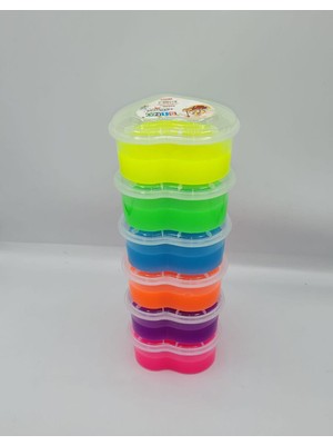 Sino Kalp Kutulu Kokulu 6'lı 6 Renk Slime 135 gr x 6 Hazır Slıme