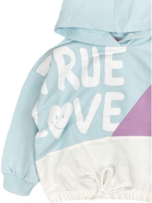 Tuffy True Love Kapüşonlu Kız Bebek Sweatshirt Mavi
