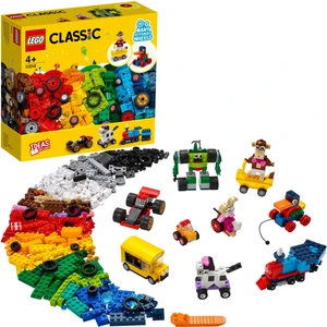 LEGO® Classic Yapım Parçaları ve Tekerlekler 11014- 4 Yaş ve Üzeri Çocuklar İçin Genç Zihinleri Harekete Geçirecek Eğlenceli Tekerlekli Modeller İçeren Yaratıcı Oyuncak Yapım Seti (653 Parça)