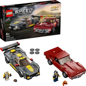 Speed Champions Chevrolet Corvette C8.r Yarış Arabası ve 1968 Chevrolet Corvette 76903 - Çocuklar İçin Oyuncak Araba Model Yapım Seti (512 Parça)