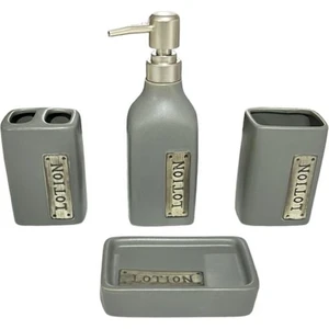 Seramik Banyo Takımı 4 Parça Arco Stone 13696 Gri