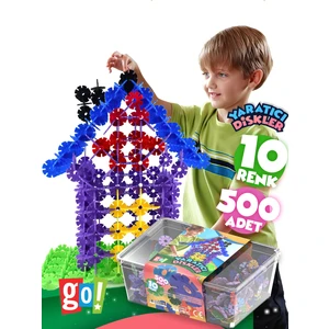 Go Toys Yaratıcı Diskler 500 Adet Stem Eğitimi Uyumlu Kilitli Diskler Eğitici Oyuncak