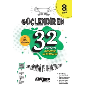 Ankara Yayıncılık 8.Sınıf LGS Güçlendiren 32 Haftalık Din Kültürü Kültürü Kazanım Denemeleri
