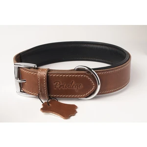 Hakiki Yağlı Deri Köpek Boyun Tasması L Taba Kahverengi 3X47-56 cm