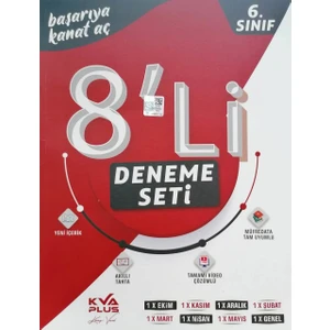 Koray Varol Akademi  Plus 6.Sınıf 8'li Deneme Seti Kırmızı Seri 6.Sınıf